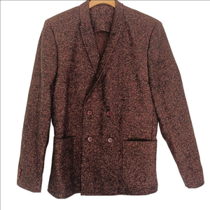 Asos Blazer Women's Size 18 Jacket‎ Double Breast Wool Blend Browns Pinks